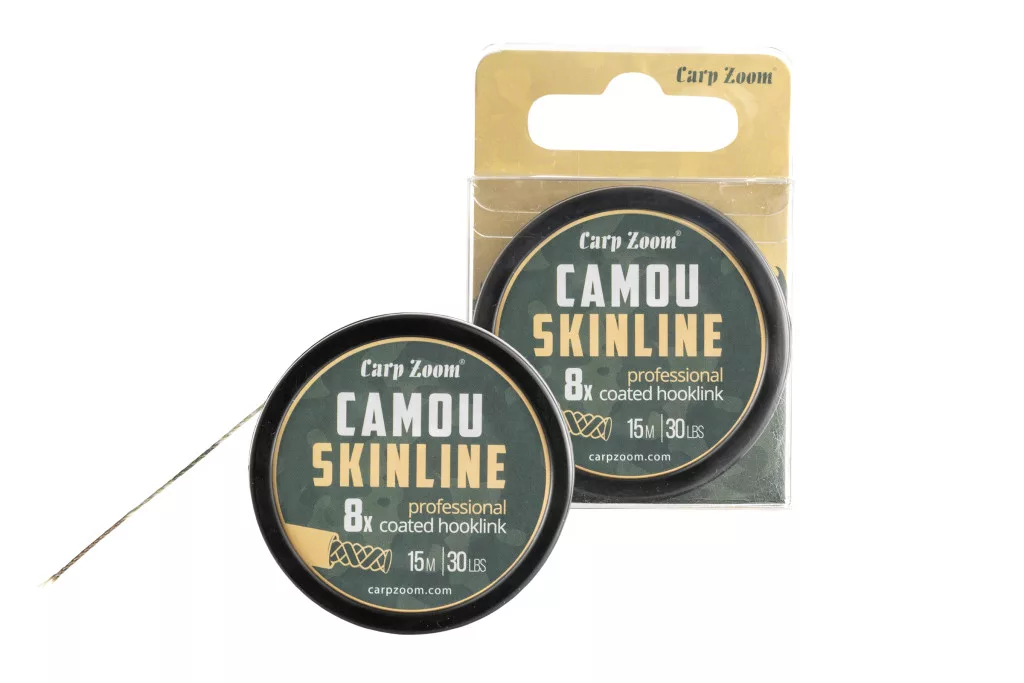 CARP ZOOM nadväzcová šnúrka CAMOU SKINLINE 8X
