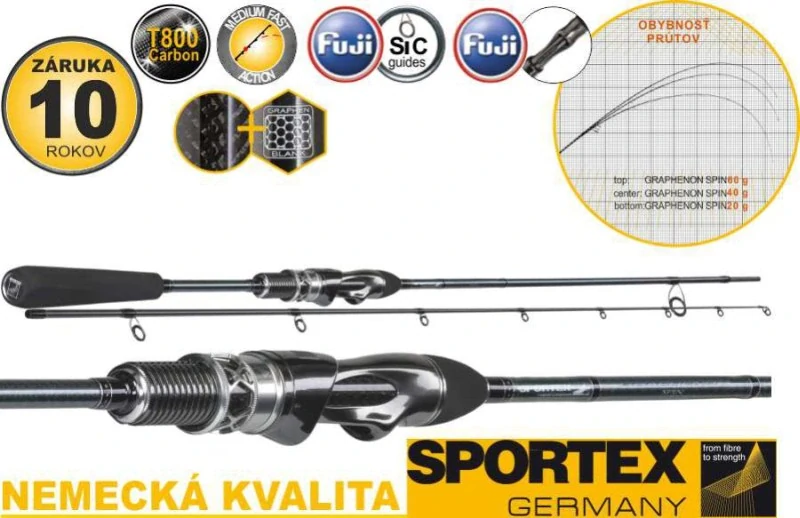 SPORTEX prút Graphenon Ultra Light 210 cm / 1-7 g