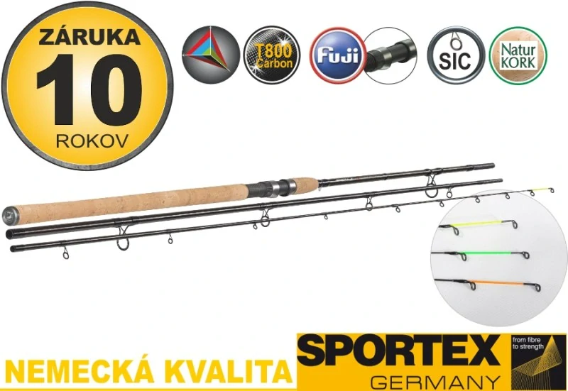 SPORTEX prút Xclusive NT Medium Feeder 390cm / 90-160g