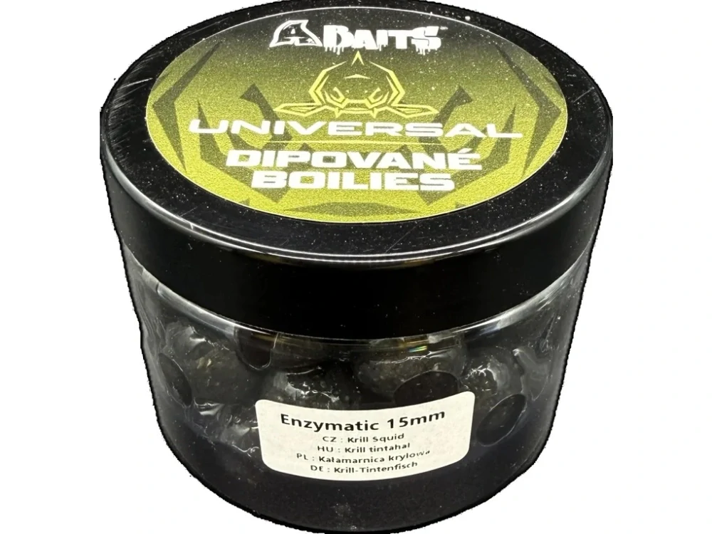 ABAITS dipované boilies UNIVERSAL ENZYMATIC(Krill&Squid) 150 g / 15 mm