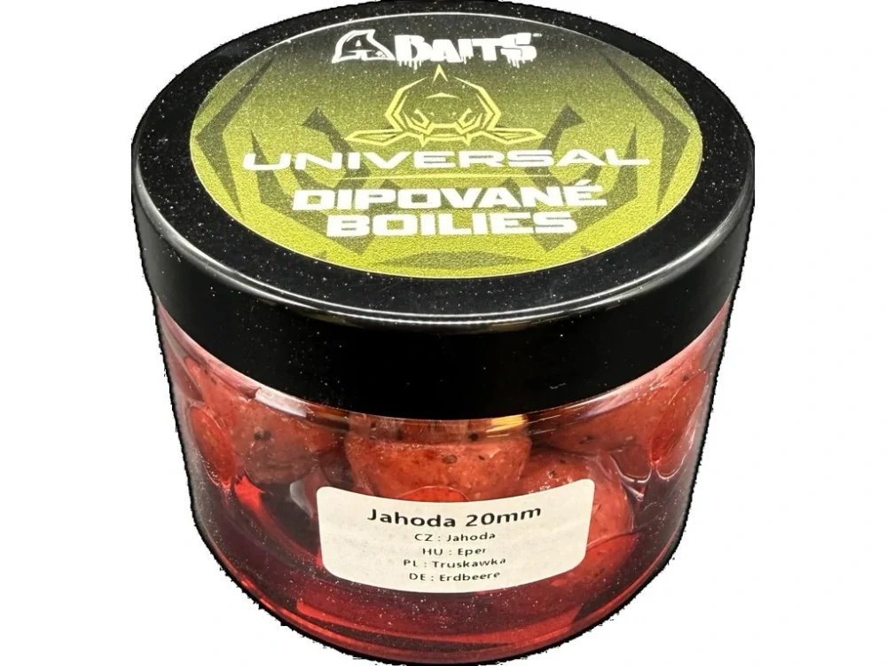 ABAITS dipované boilies Universal JAHODA 150 g