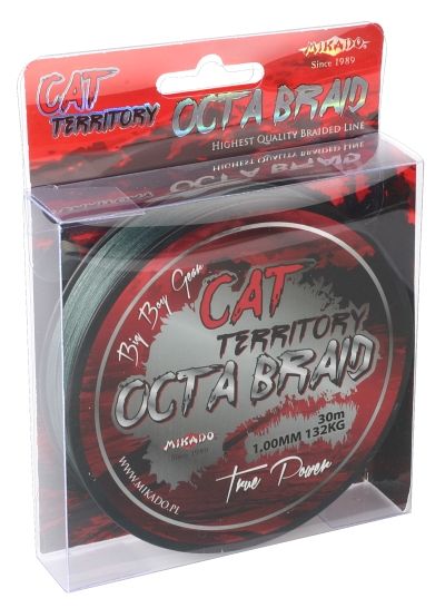 MIKADO Sumcová nadväzcová šnúra CAT TERRITORY OCTA BRAID 1.2 GREEN 30M
