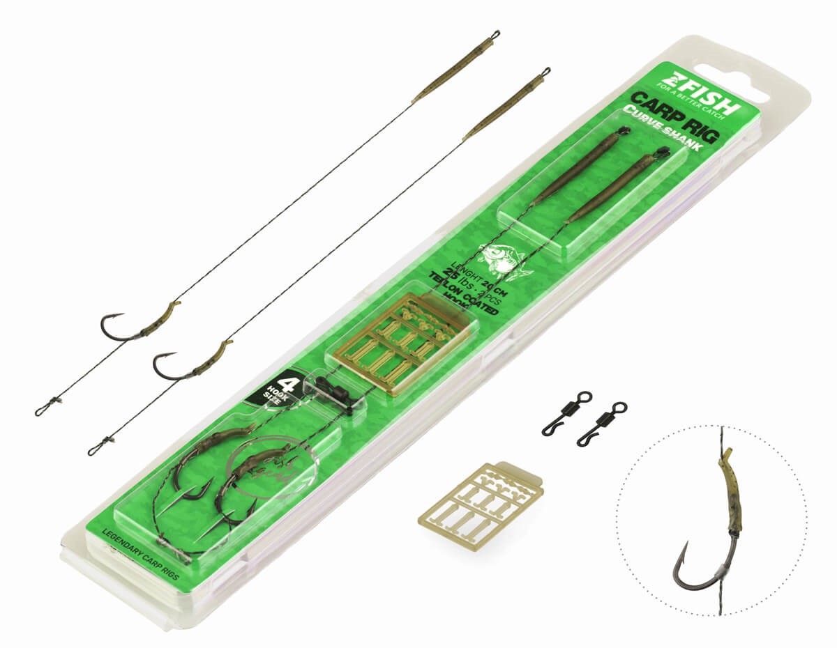 ZFISH nadväzec CURVE SHANK CARP Rig č.4