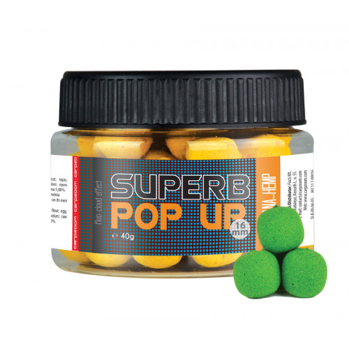 CARP ZOOM boilies SUPERB POP-UP 16 mm MUŠĽA