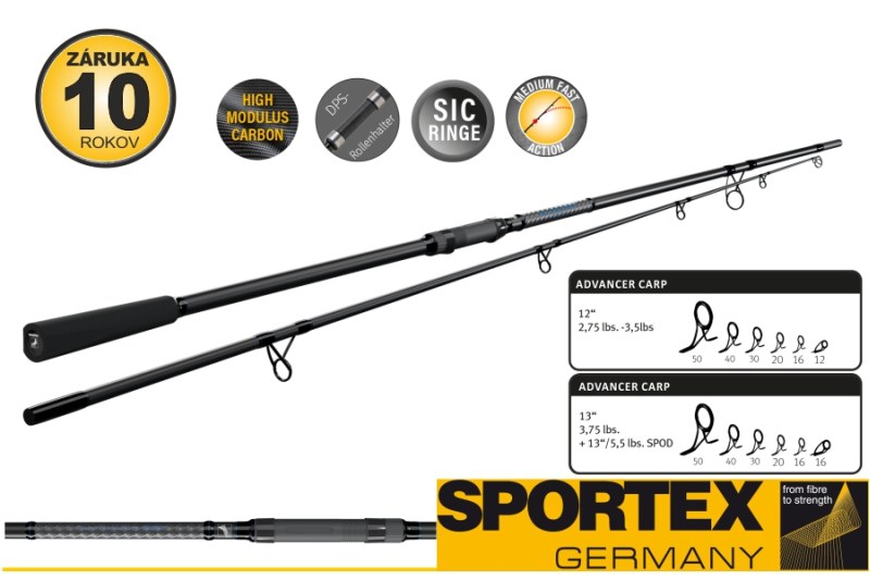 SPORTEX prút Advancer CS-2 Carp 3,66 m / 2,75 lb