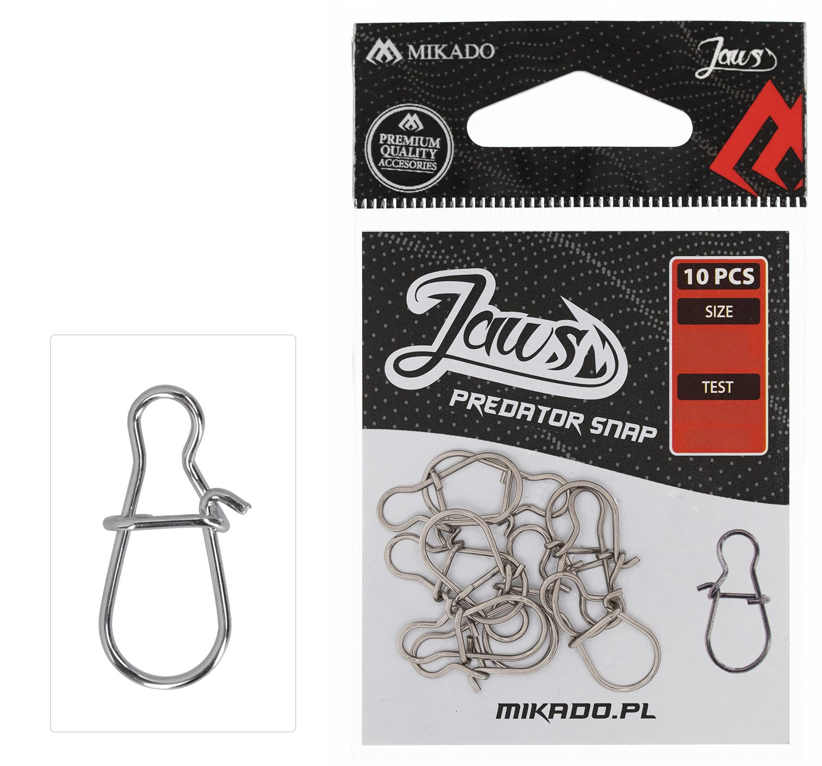 MIKADO Karabínka JAWS PREDATOR SNAP XXL 30 kg