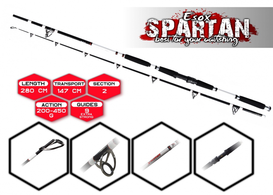 ESOX prút SPARTAN 1 280 cm/ 200-450 g