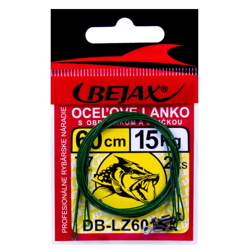 BEJAX oceľové lanko 60 cm / 15 kg