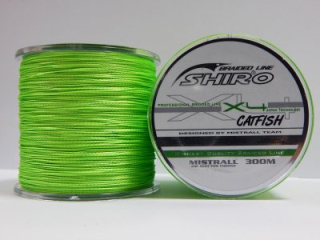 MISTRALL šnúra SHIRO CATFISH 0,50mm/300/51,4KG fluo zelená